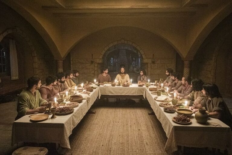 Cena da Santa Ceia na série The Chosen